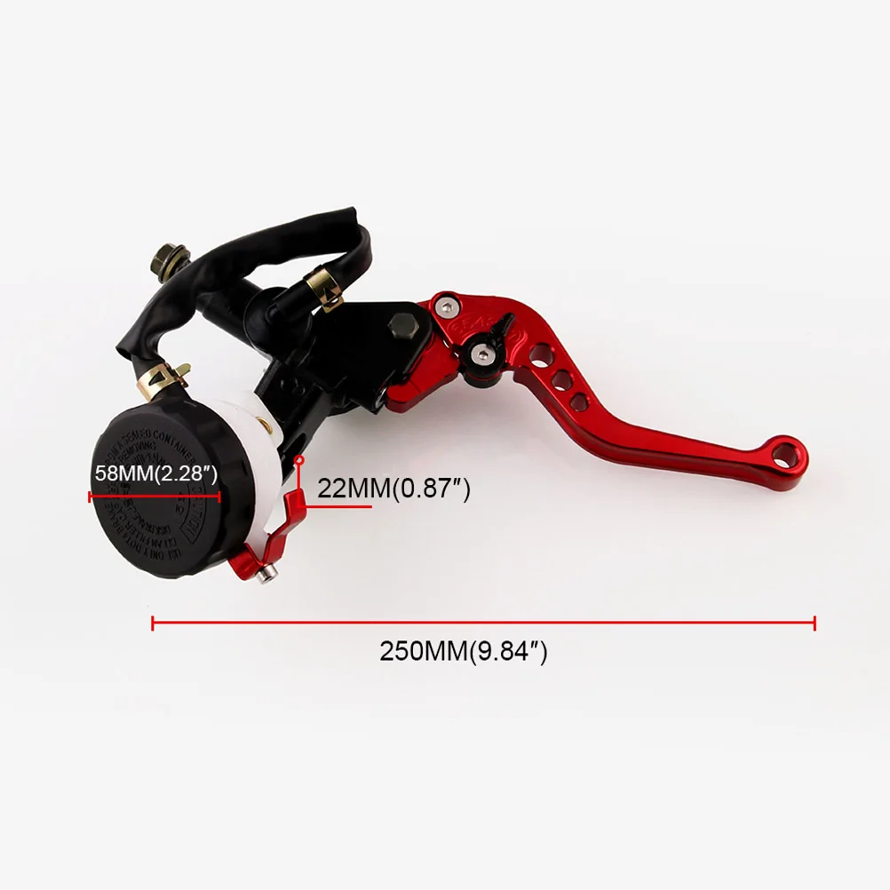 

1 Pair 7/8 Inch 22Mm Front Clutch Master Cylinder Lever For Motorcycle Scooter Atv Aluminum Alloy Adjustable Brake Clutch Red