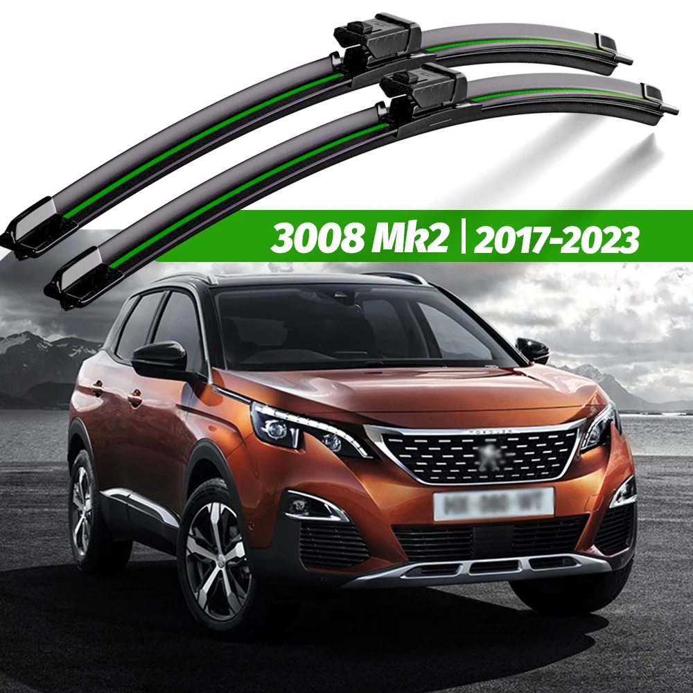 Wiper LHD Front Wiper Blades For Peugeot 3008 Mk2 2017 - 2023 Windshield Windscreen Window Brush 28\