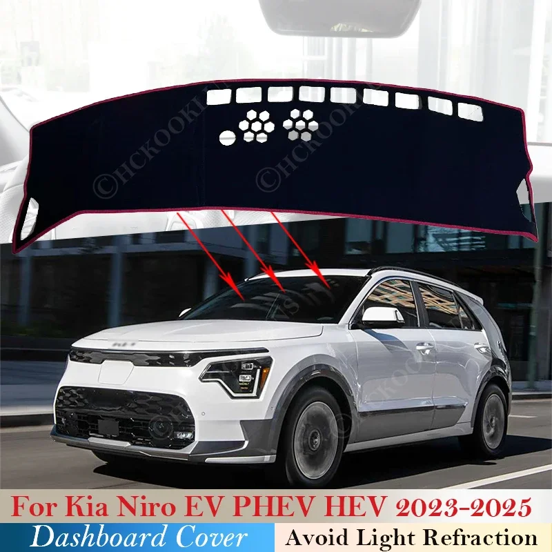 

Dashboard Cover Pad Rug Anti-Slip Mat Sunshade Dashmat Carpet Car Accessories 2024 Protect for Kia Niro EV PHEV HEV 2023 - 2025