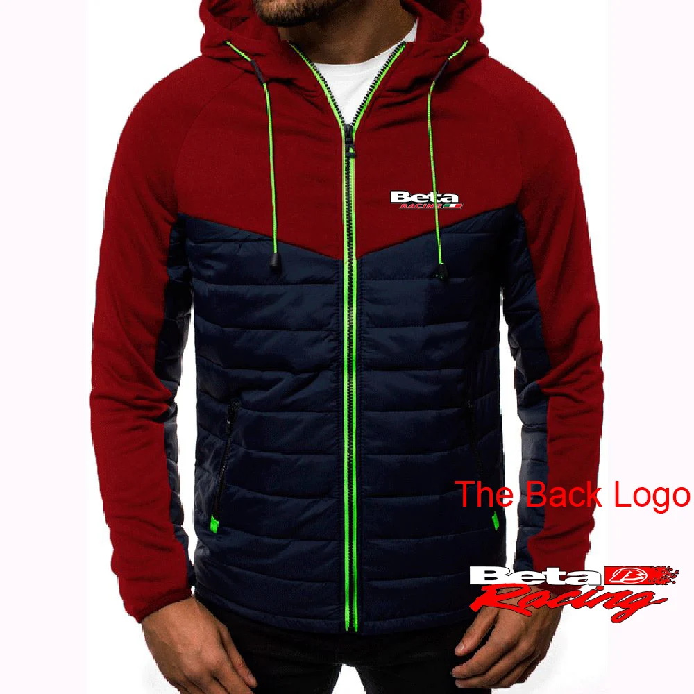 Beta Racing Motocross Motorcycle 2023 Men's High-quality Thickened Down Padded Jackets Zipper keep warm Hooded Coats  Streetwear