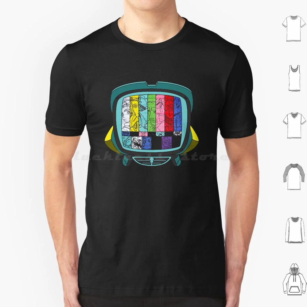 Tv Boy T Shirt Big Size 100% Cotton Tv Boy Flcl Fooly Cooly Foolie Coolie Fl Cl Anime Manga Color Bars Robot