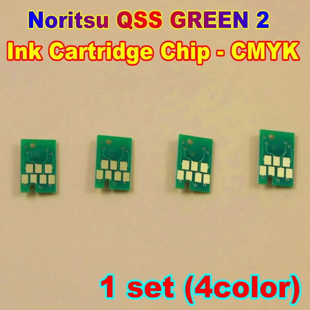 

Noritsu QSS GREEN 2 Ink Cartridge Chip Printer One Time Use Chip Disposable Ink Cartridge Chip For Noritsu QSS GREEN 2 CMYK IC