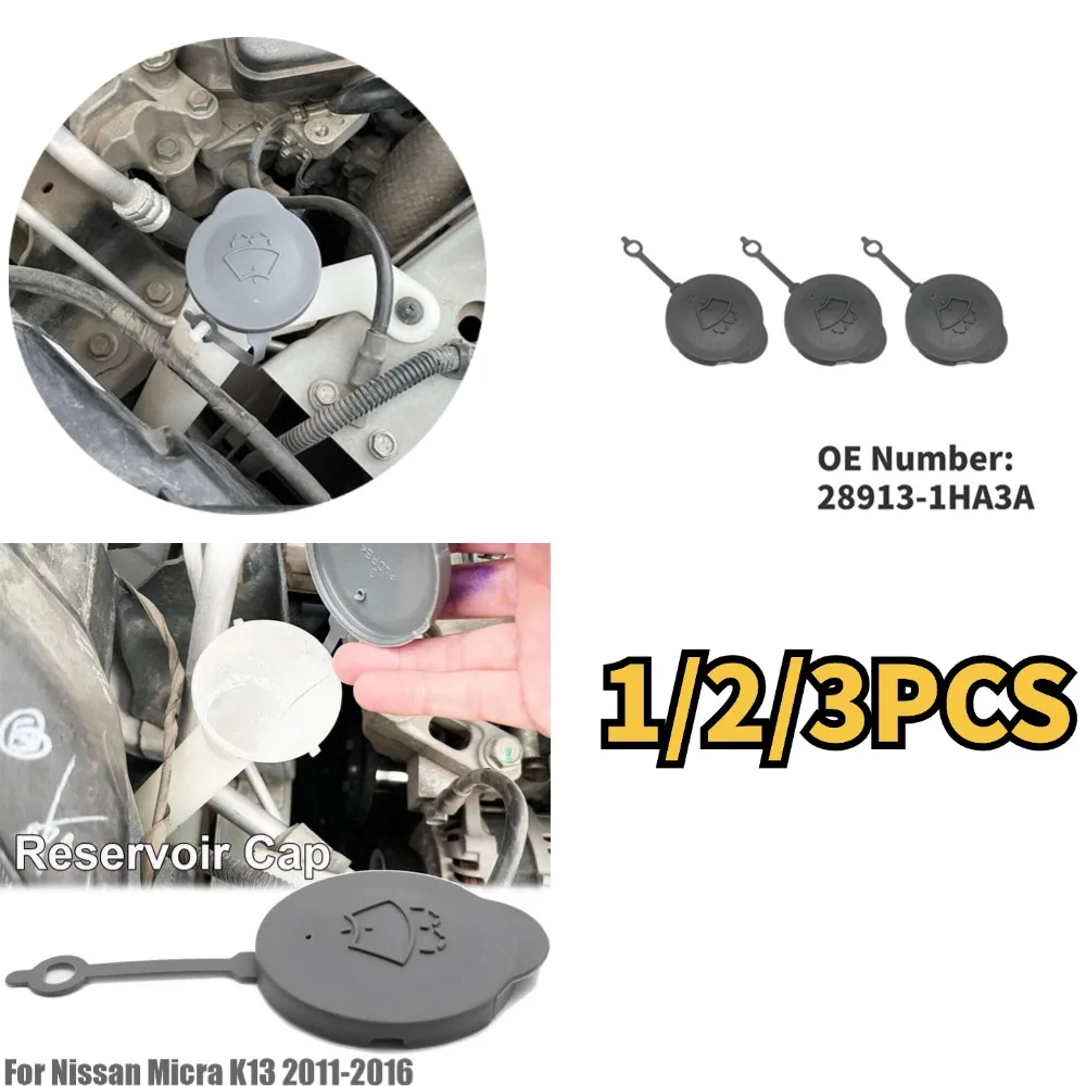 غطاء خزان سائل غسيل الزجاج الأمامي للسيارة ، غطاء غطاء زجاجة خزان المياه ، تصميم السيارة لنيسان ميكرا K13 28913-1HA3A 28913-1HA3A