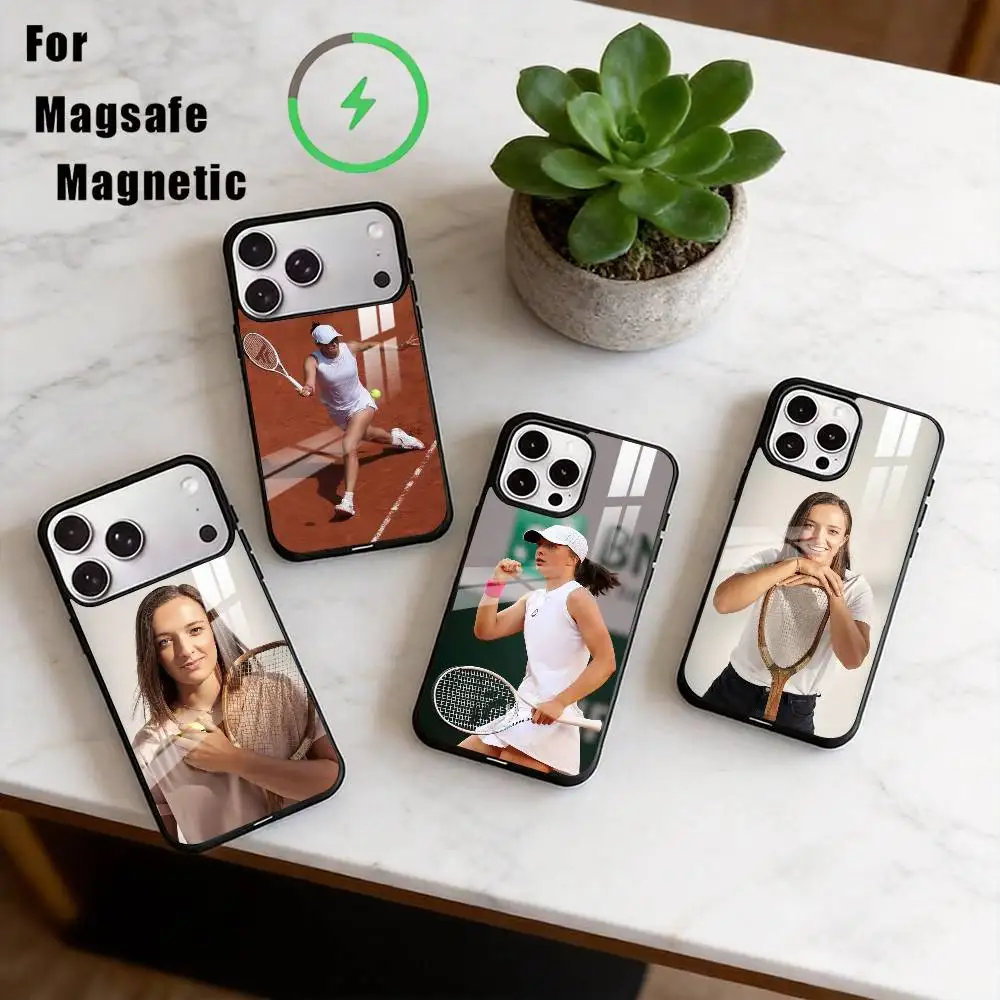 

I-Iga Natalia Phone Case For iPhone17,16,15,14,13,12,11 Plus,Pro Magnetic with Magsafe Wireless Charging