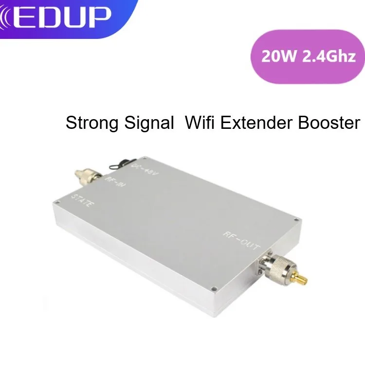 

EDUP 20W High Power Amplifier 2.4Ghz WiFi Signel Booster Long Range Wi-fi Repeater Strong Signal 20 Watt Wifi Extender For Drone