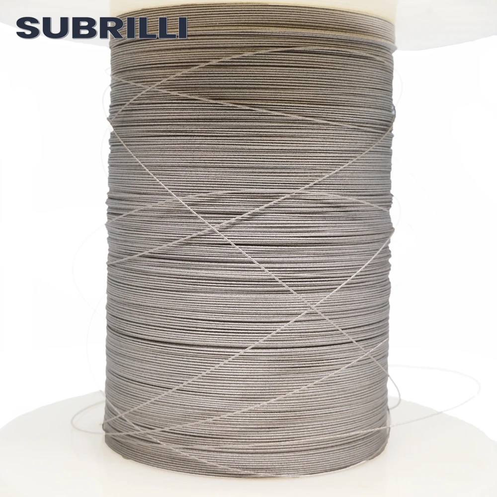 SUBRILLI 다이아몬드 와이어 0.45mm 직경 초극세 와이어 톱 블레이드 200 미터 길이 커터 Mechine 절단 보석 스톤