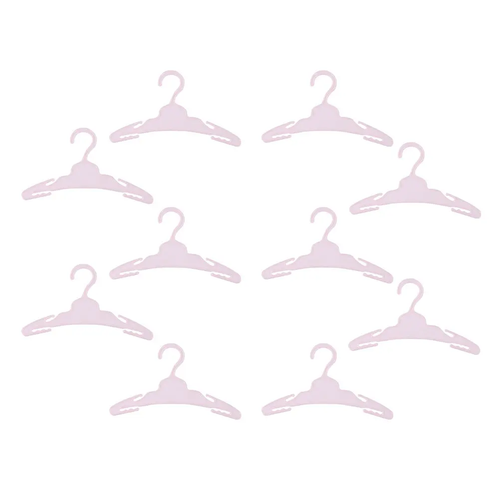 10 Pcs Baby Clothes Hanger Childrens Hangers Mini Kids Pink Dollhouse Rack - view 4