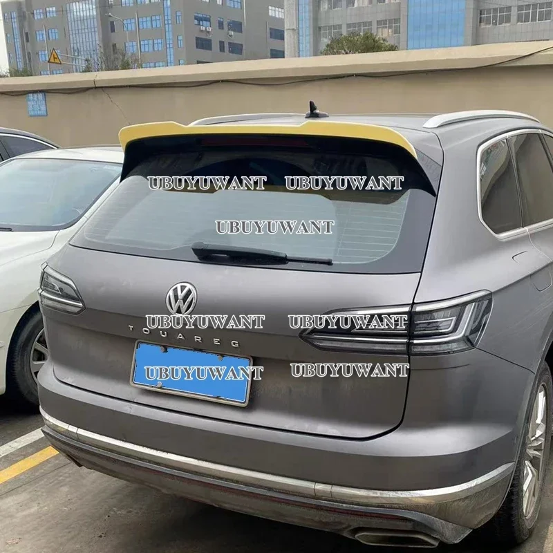 For VW VOLKSWAGEN NEW TOURAEG 2019-2023 High Quality abs glossy blackCarbon Fiber COLOR Rear Wing Trunk Lip Spoiler