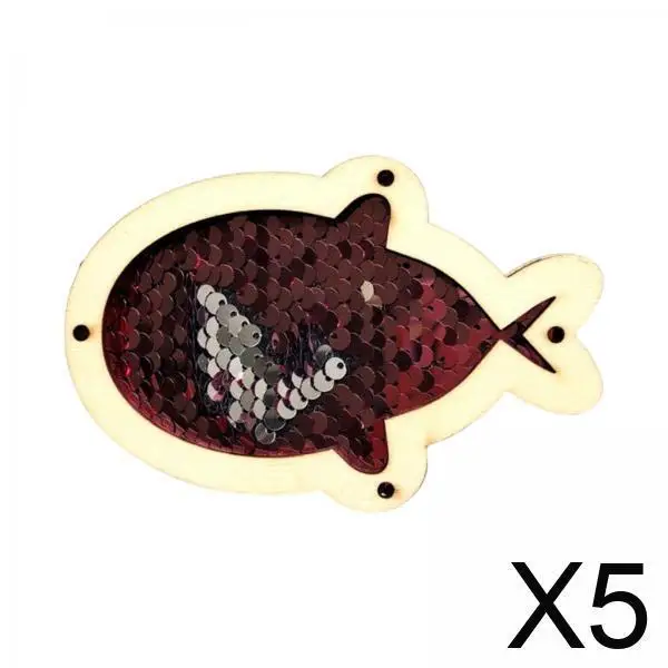 

Монтессори-доска для занятий с рыбками и блестками, деревянная развивающая игрушка для детей, сенсорная доска для когнитивного обучения и активностей