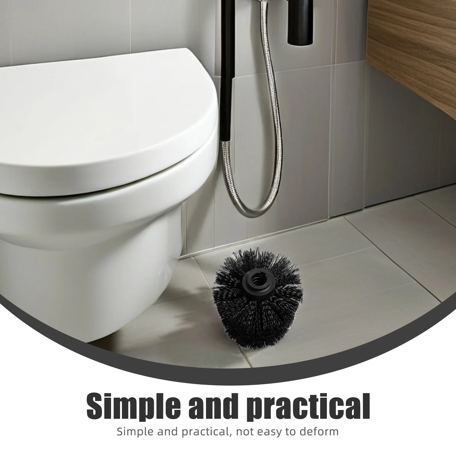 

5pcs Toilet Brush Replacement Heads Plastic Firm Bristles Efficient Cleaning Home Office Dormitory Bathroom Accessories