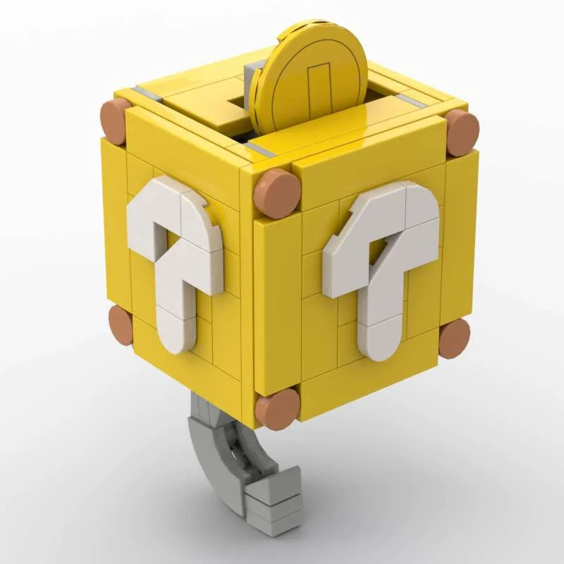 

0029 Gold Coin Question Box Super Bag Game Peripheral Model 147 Particle Splicing Assembly Toy Classic Movie Character