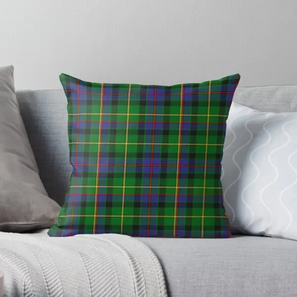 Clan Tait Tartan  Printing Throw Pillow Cover Comfort Wedding Waist Hotel Case Bedroom Fashion Home Pillows not include One Side