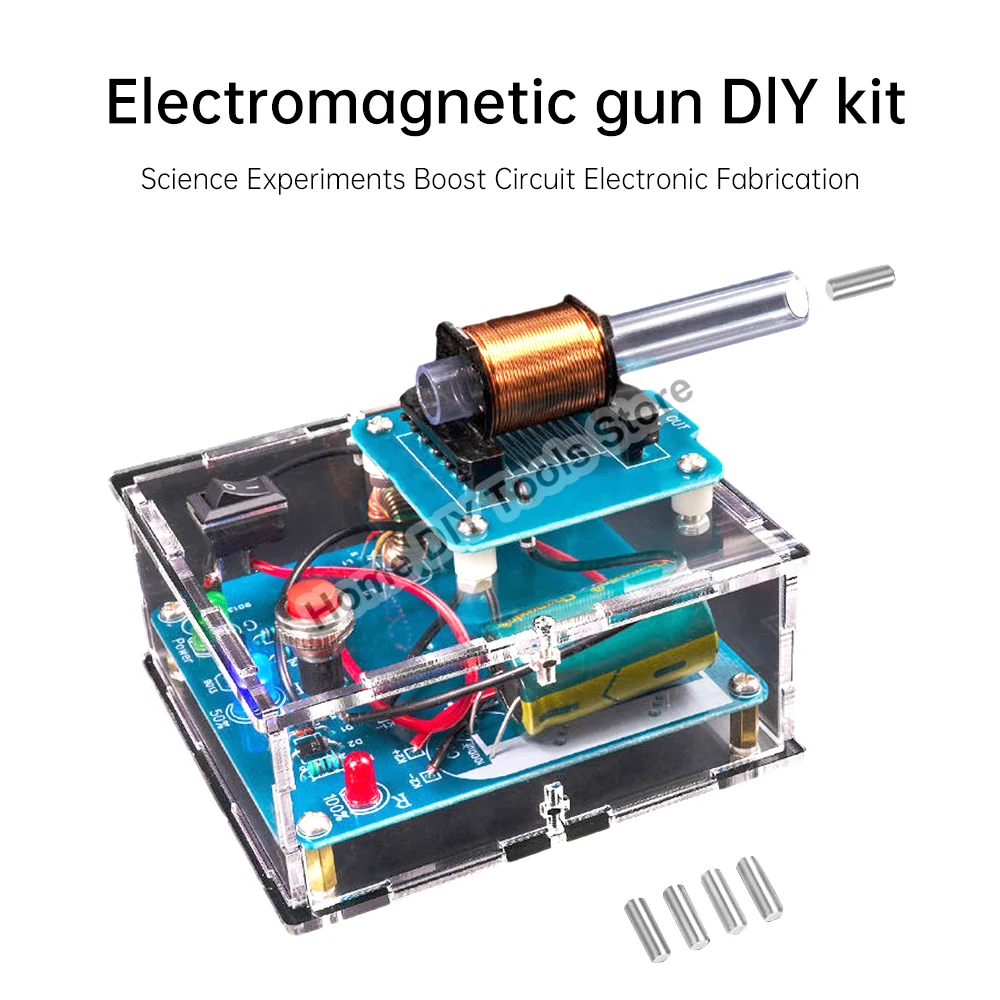 High Voltage Electric Magnetic Transmitter DIY Electronics Kit Shooting Game Mini Voltage Converter Module Soldering Projects