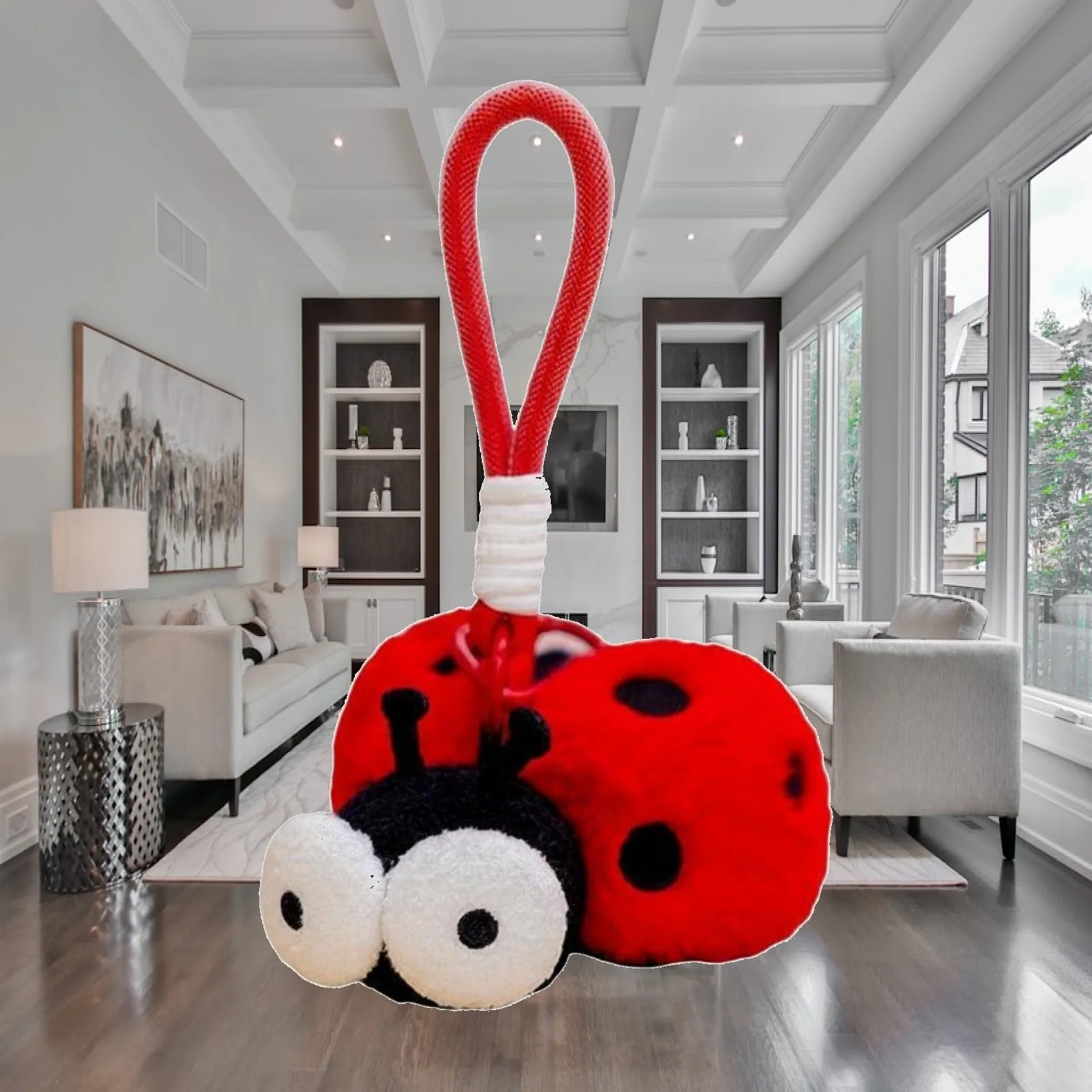 Ladybug Plush Doll Cute Soft Stuffed Keychain Pendant for Backpack Purse Organizer and Kids Gift Accessory
