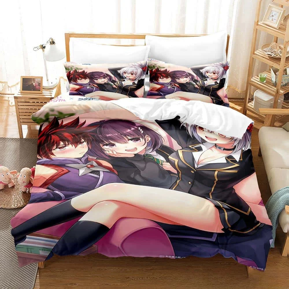 Fashion 3d Print Anime Ayakashi Triangle Bedding Set Single Twin Full Queen King Size Bed Set Adult Kid Bedroom Duvet cover Sets