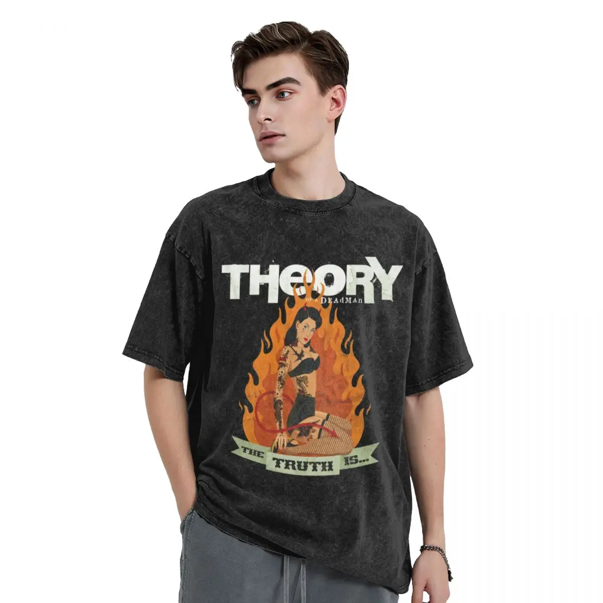badak Show Theory of a TOADM Tour 2019 T-Shirt oversized t shirt heavyweights plus sizes Men's t-shirt