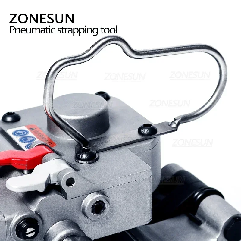 ZONESUN Alat Penyegel Strapper Portabel Pneumatik XQD-19/25 Pita Sabuk Palet Ban Penyegel Mesin Strapping dan Tensioner