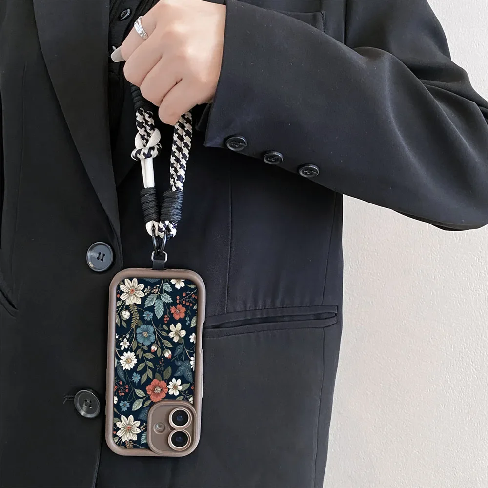 Cxd5Custodia con cordino a tracolla floreale per Samsung A56 55 36 26 16 06 15 35 25 54 34 24 73 53 21 71 51 31 72 52 32 14 12 13 17 07