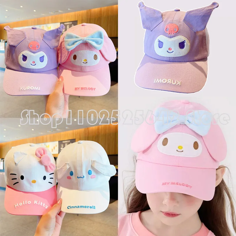 

Hellokittys 3d Baseball Cap Baby Boy Summer Sun Shield Cap Anime Sanrioed Kuromis Cartoon Melodys Cosplay Girl Birthday Gift