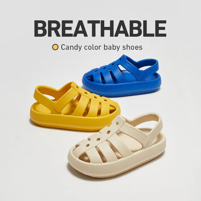 

UTUNE Roman Sandals For Kids Summer Outdoor Beach Boys Girls Slides Garden Shoes EVA Cute 2-7Y Non-slip Platform Sandals