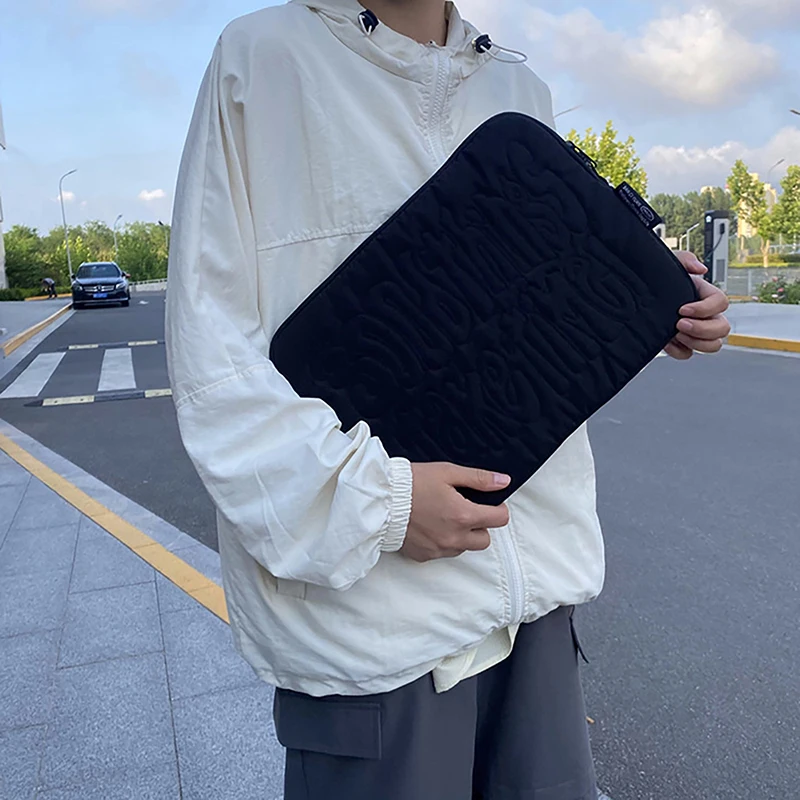 Embroidery Pattern Cute Shockproof Laptop Sleeve Case Bag 11 13 14 Inch For Macbook Ipad For Laptop And Tablet Pouch