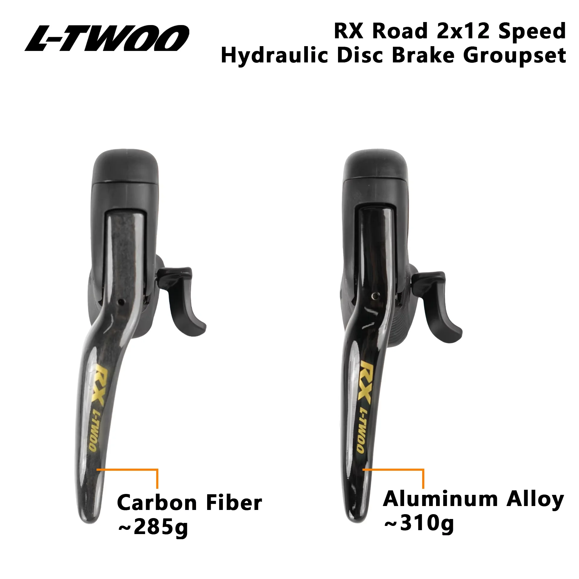 L-TWOO RX12 Disc 2x12speed Road Bike Hydraulic Disc Brake Groupset,Carbon/Aluminum Benchmark R7170 R8170