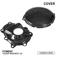 Funparts-cubierta protectora de fibra de carbono para motocicleta YAMAHA, Magneto de embrague de motor, YZ250F, WR250F, YZ, WR 250F, 2021, 2022, 2023, 2024