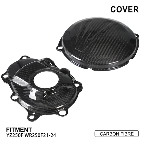 Funparts-cubierta protectora de fibra de carbono para motocicleta YAMAHA, Magneto de embrague de motor, YZ250F, WR250F, YZ, WR 250F, 2021, 2022, 2023, 2024