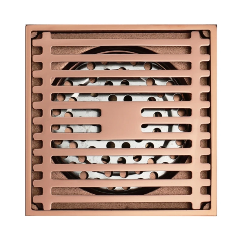 

HIDEEP Bathroom Shower Floor Drain Brass Deodorant Floor Drain Rose Gold Toilet Floor Drain-[A04I]
