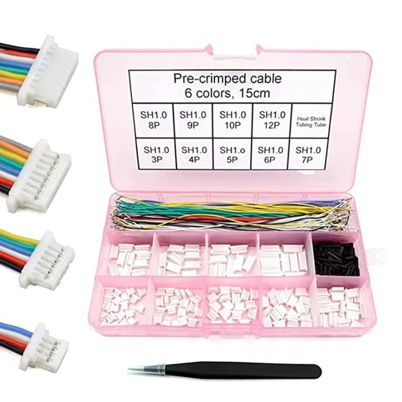 SH1.0 Connectors And Pre-Crimped Cables SH1.0Mm For FPV Drone Flight Controller 15Cm Wire