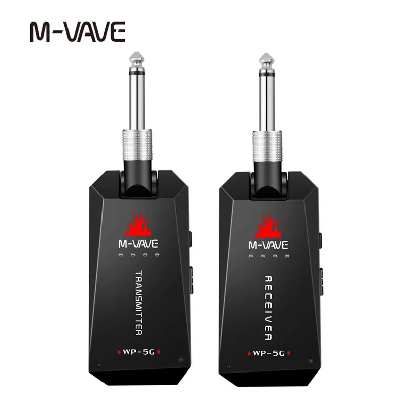 M-VAVE WP-5G 5.8G Wireless Guitar System Rechargeable Transmitter Receiver Low Latency Type-C Charging for Electric Guitar Bass