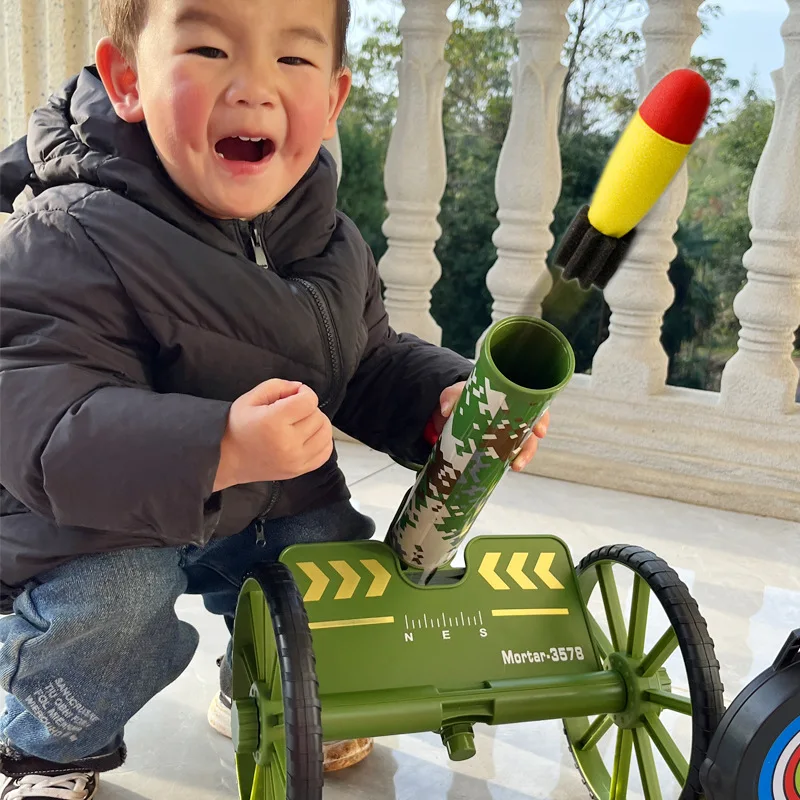 Large Italian Cannon Toy Simulated Children's Mortar Set with Three Shells Creative Children's Toy Gun Children's Birthday Gift