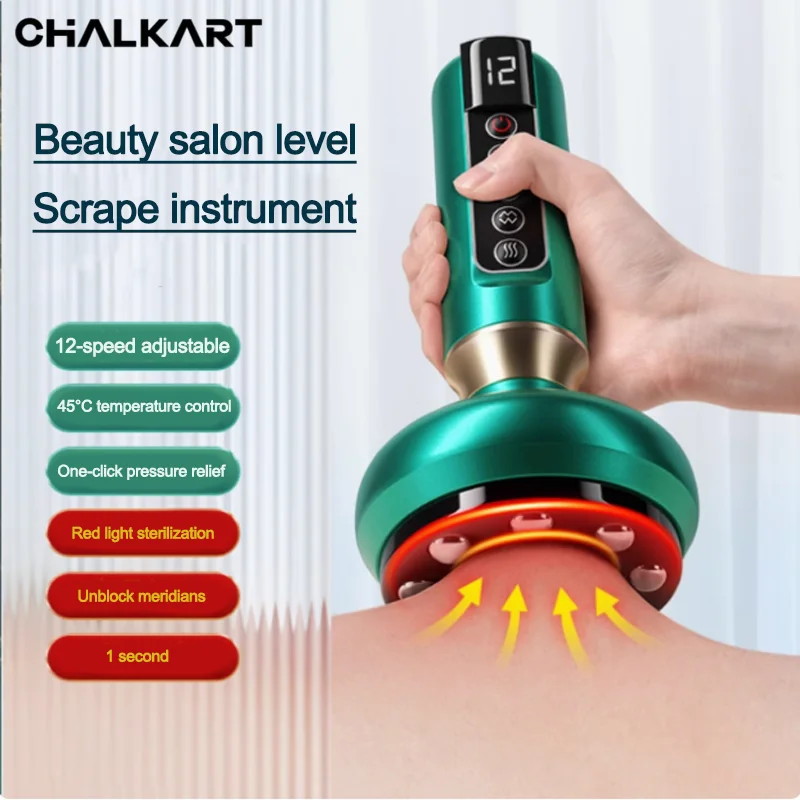 

Three-in-one Electric Massager, Equipped with Edge Stone Heat and Guasha - Intelligent Vacuum Meridian Massage CE Certified