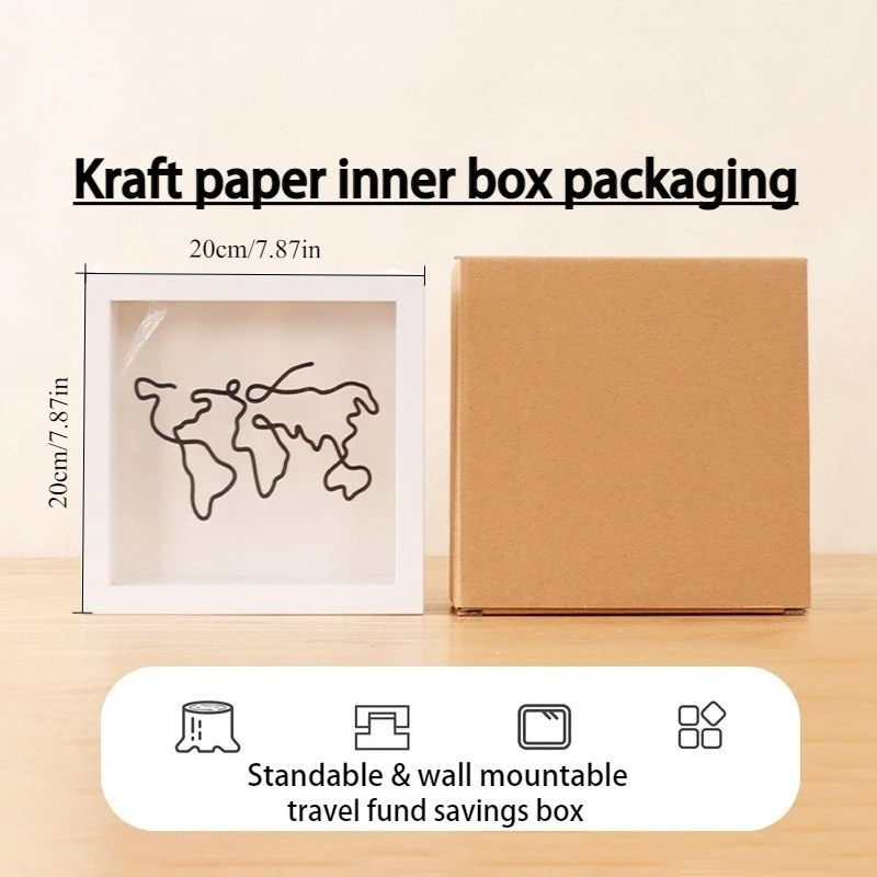 Ticket Stub Storage Photo Frame for Travel Movie Concert Tickets, DIY Keepsake Organizer Wall Hanging Display Picture Frame Home