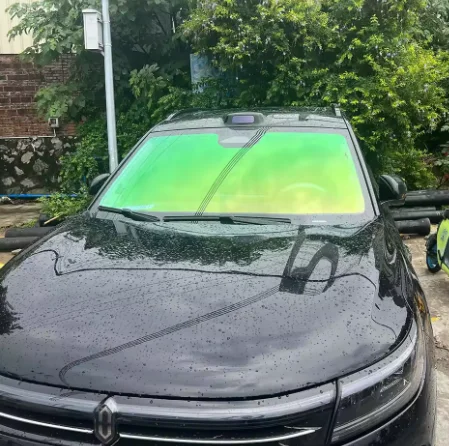 Iridescent Aurora Green Chameleon Color Shift Windshield Tint Anti UV Decorative Solar Car Window Film