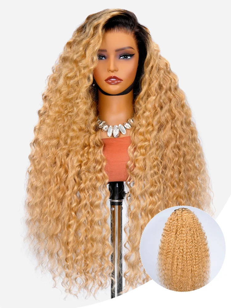Alipearl Hair 30 Inch Super Long Wigs 13x5 HD Lace Front Wigs Human Hair Ombre Loose Deep Wave Wig For Black Women