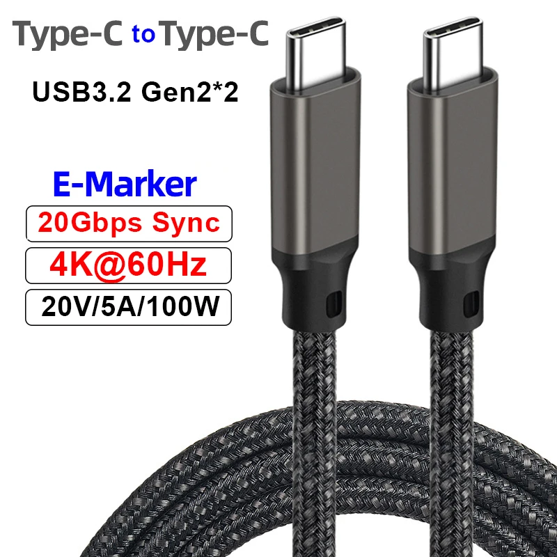 

Кабель зарядный YOCPONO PD, 100 Вт, 20 в, 5 А, 4K, 60 Гц, USB