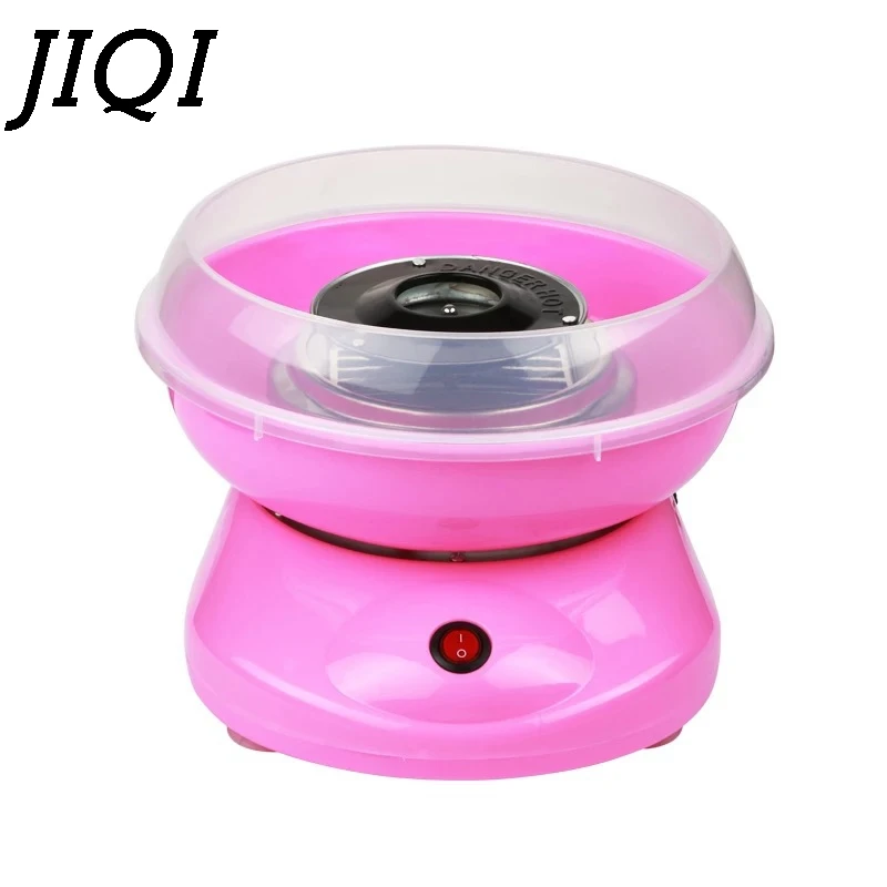 JIQI 110V/220V MINI Electric DIY Sweet Cotton Candy Maker Portable Marshmallow Cotton Sugar Fairy Floss Spun Machine EU US Plug