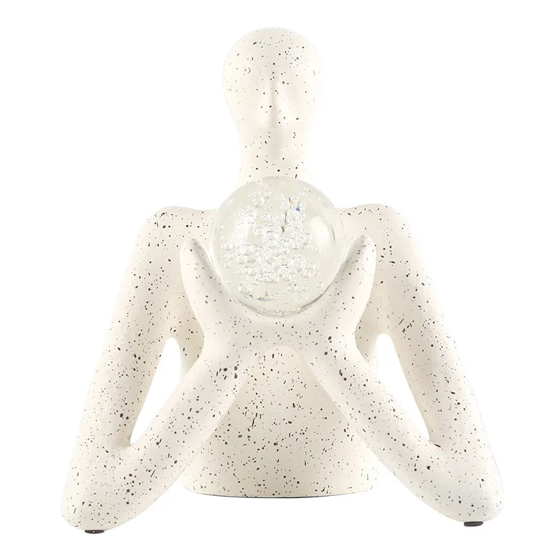Abstract art prophecy soothsayer bust figure sculpture ornament model room hotel porch bogu frame decoration