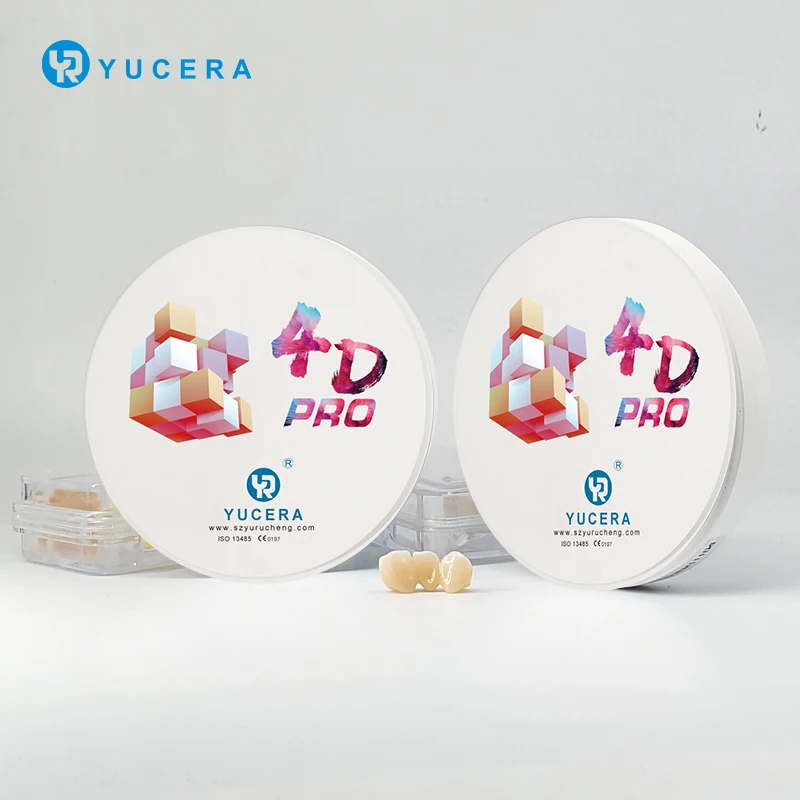 Yucera 4D Pro Multilayer 98*20MM Vita 16 Bleach Dental Milling Zirconia Disc Dental Lab Materials