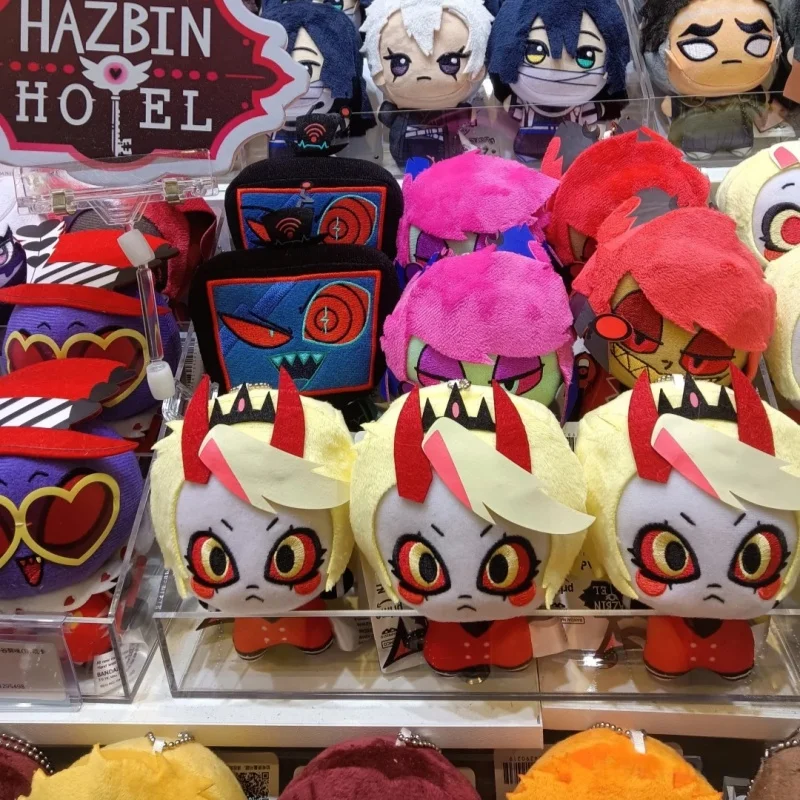 

В наличии натуральная Bandai 11 см Hazbin Hotel Alastor Vaggie Charlie Morningstar аниме периферийные устройства короткая плюшевая мягкая кукла кулон