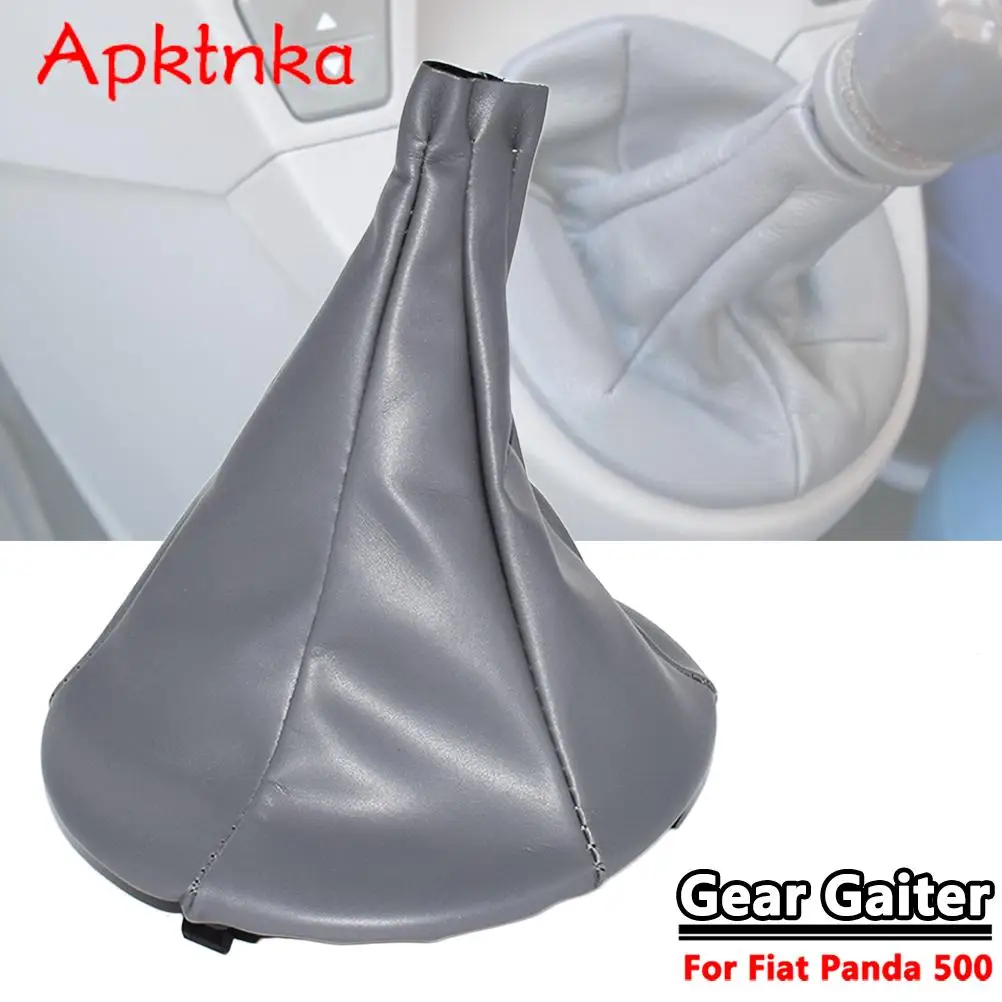 APKTNKA Pu Leather Car Gear Shift Collar Gaiter Gaitor Boot Dust Cover For Fiat 500 500c 2007-2013 /Panda 2003-2012