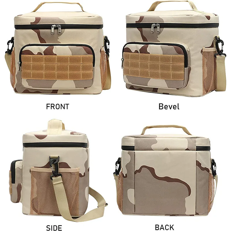 Tactical Lunch Bag Insulated Lunch Bag for Men Adult Thermal Bag with Should Strap 15L Large Camping Bags For Work School Picnic