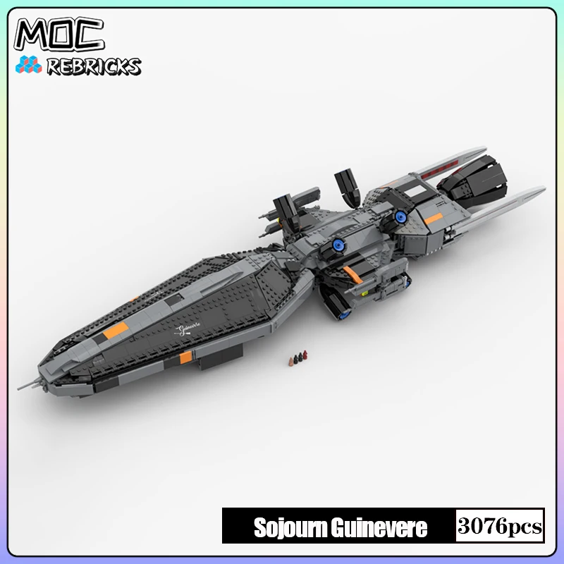 MOC Technology Building Block Space Ship Frigate Heavy Cruiser Model DIY Bricks Assembling Child Toys Birthday Present Xmas Gift