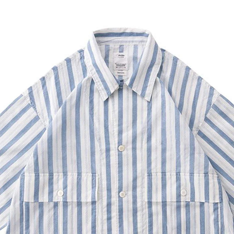 Original Japanese Striped Men's Short Sleeved Summer Trendy Casual Loose Shirt Non 20SS - Image 3