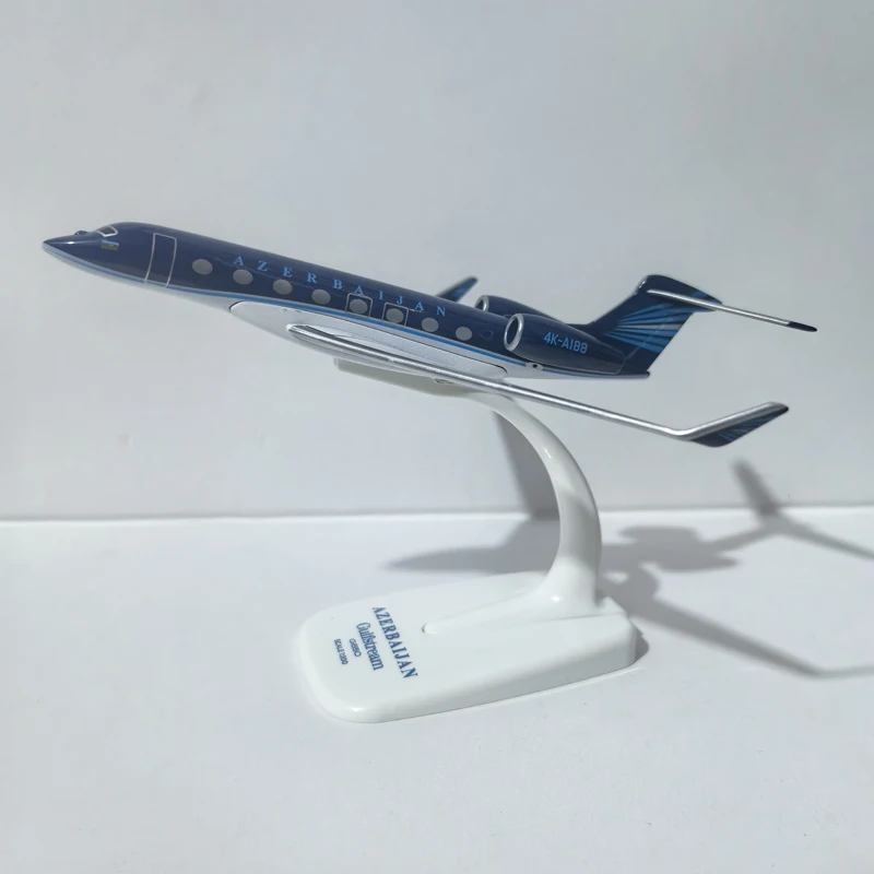 Modellino Aereo JASON TUTU Azerbaijan Airlines Gulfstream G650 in Scala 1/200, Regalo per Appassionati di Aviazione