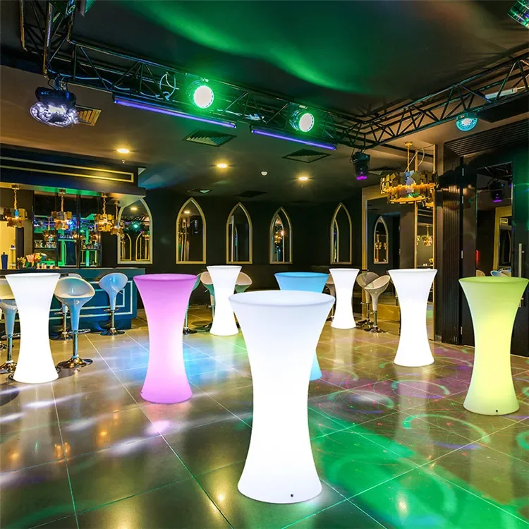 Waterproof 16-Color Changing LED Table for Outdoor Events Parties Garden Parties-Rechargeable Nightclub Lounge Furniture