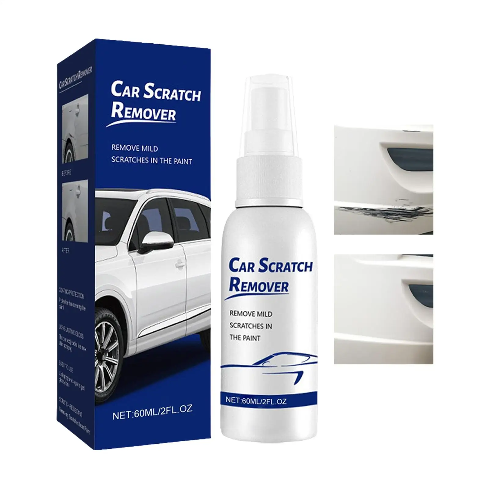 Car Scratch Remover Spray 60ml High Protection Polishs Agent Paints Scratch Remover Polishing Spray For AutomotivePaint Vehicles