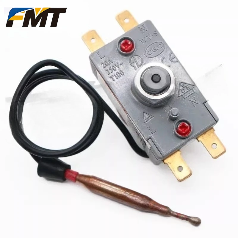 FMT .WQS93-12T/WQS95-12T  Thermostat 20A Manual Reset Electric Water Heater 4plug Temperature Limiter Control Switch With 93℃ Pr