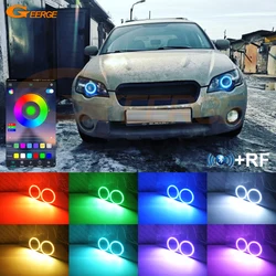 For Subaru Legacy B4 Liberty IV 2004 2005 2006 RF Remote BT App Multi Color Ultra Bright RGB LED Angel Eyes Kit Halo Rings